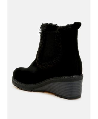 Womens Thunderhoof Faux Fur Lined Chelsea Boots