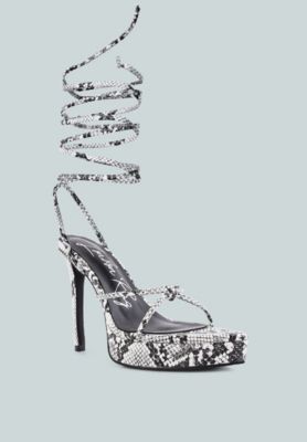 Women's Bondage High Heel Lace Up Sandals