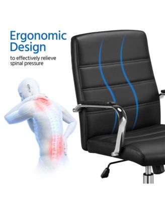 Mid-Back Office Chair PU Leather Office Executive Chair