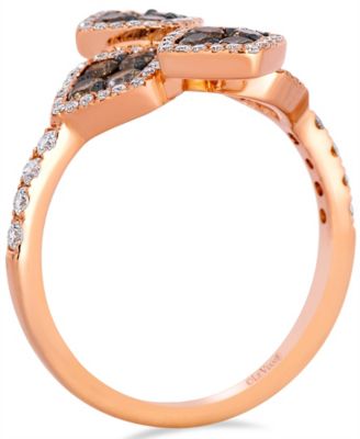 Chocolate Diamond (0.76 ct. t.w.) & Vanilla Diamond (0.35 ct. t.w.) Ring in 14k Strawberry Gold