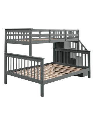 Stairway Twin-Over-Full Bunk Bed with Storage
