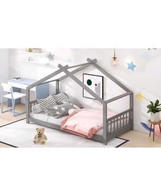 Twin Size House Bed Wood Bed