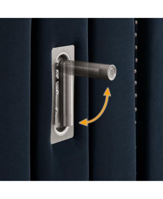 Queen Size Velvet Upholstered Bed Frame with Vertical Stripes