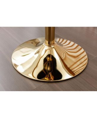 Velvet 360° Rotating Bar Chair with Adjustable Height and Soft Pillow