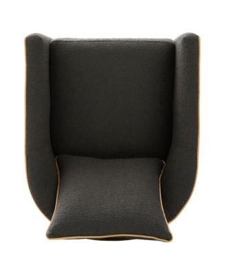 Swivel Accent Chair, Upholstered Club Barrel Sofa for Living Room, Light Gray