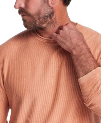 Men's Long-Sleeve Crewneck Twill Stonewash Sweater