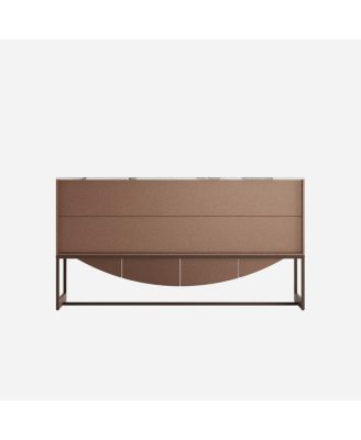 Unique 3D wave texture sideboard with marble-like countertop