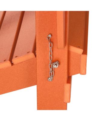 All-Weather Contoured Outdoor Poly Folding Adirondack Chair