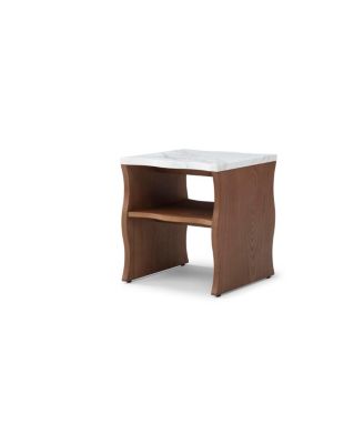 Streamdale Whisper of Waves Modern End Table w/ Storage Shelf
