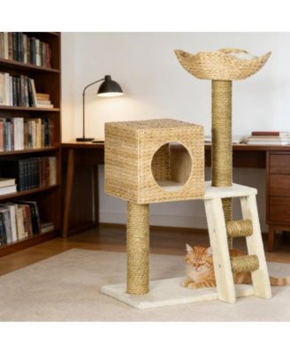 Cat Tree Cattail Weave Cat Tree for Indoor Cats Tower