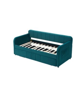 Streamdale Twin Daybed with Trundle, Sofa Bed, Emerald