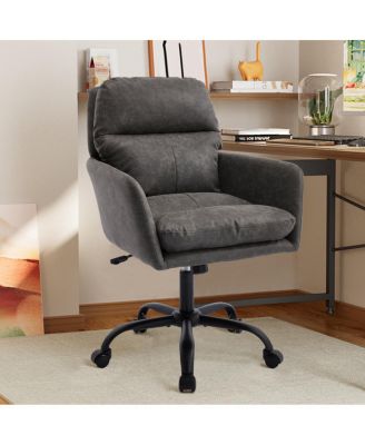 Streamdale Office chair, Black PU leather, adjustable height, Gray