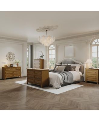 3-Drawer Dresser for Bedroom, Wide Wooden Chest with Vintage Handles for Living Room