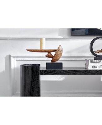 curved foyer table - minimalist entrance sofa side table