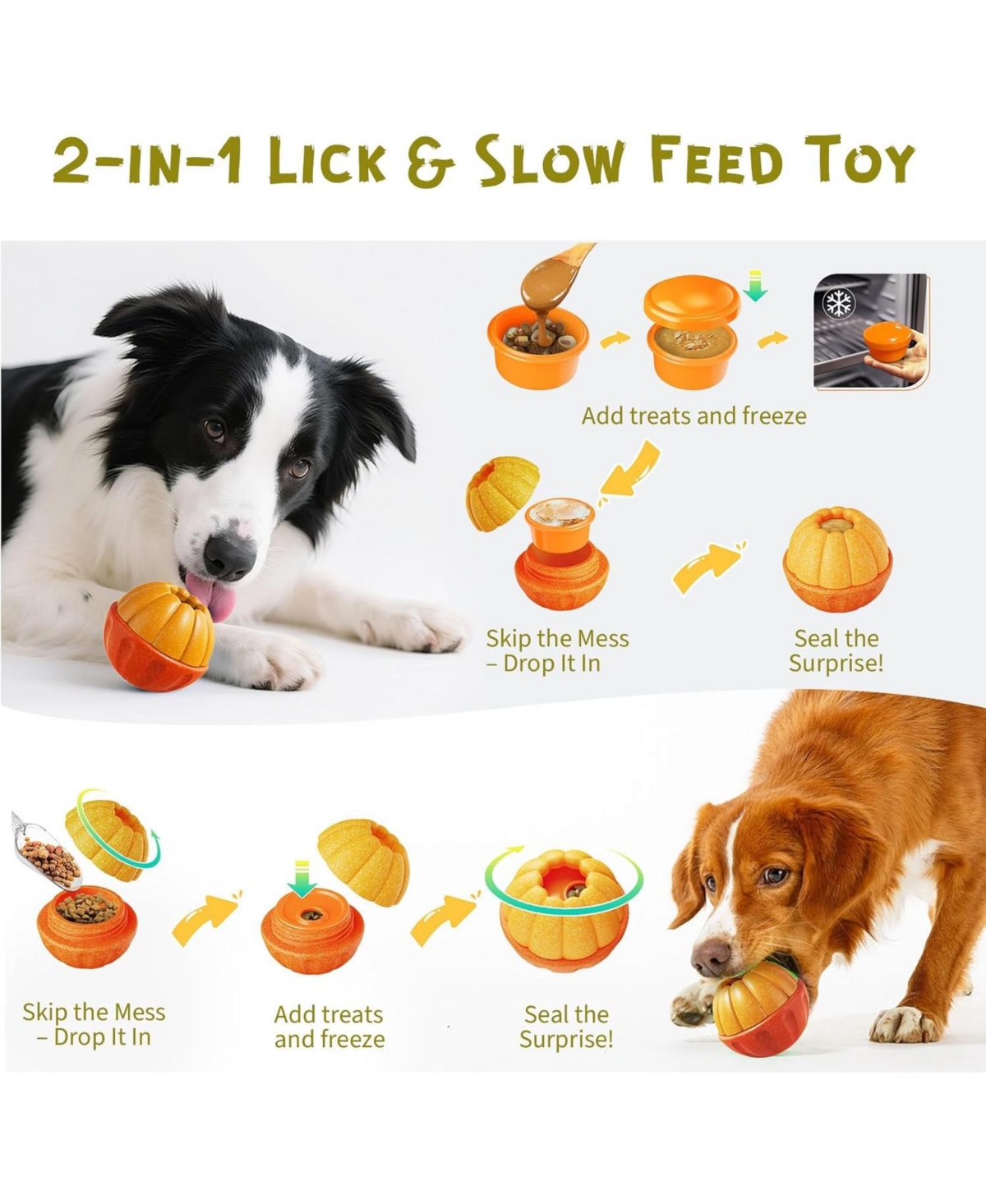 Zachvo Frozen Treat Dog Puzzle Enrichment Ball