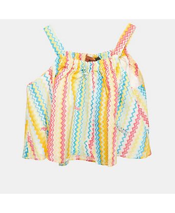 Women's Multicolor Zig Zag Print Cotton