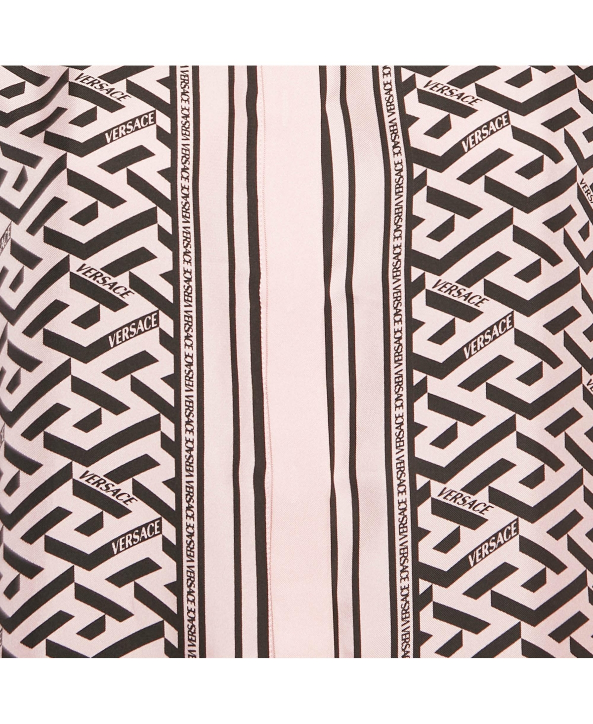 Pre-Owned Versace Women's Pink Print Silk Full Sleeve Shirt