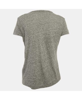 Women's Grey Flocked Jersey Walk Chine Rock T-Shirt