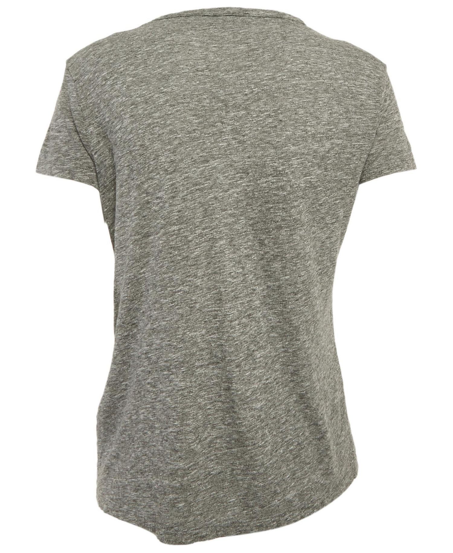 Women's Grey Flocked Jersey Walk Chine Rock T-Shirt