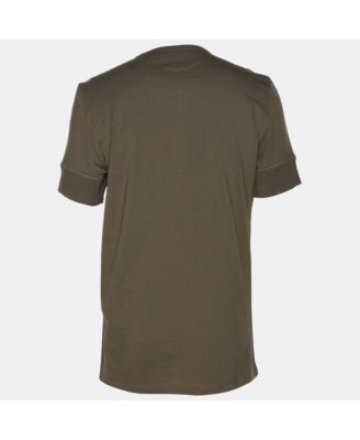 Men's Olive Green Cotton Knit Henley T-Shirt