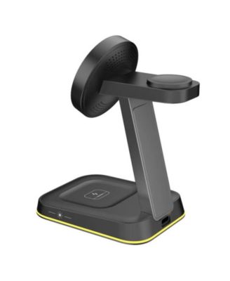 3-in-1 Magnetic Wireless Charger with Charging Port - MagSafe Phone Stand Fast Charging for Phone Earphones, Apple Watch