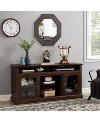Modern Farmhouse TV Stand for up to 65" TVs, Brown 60"W