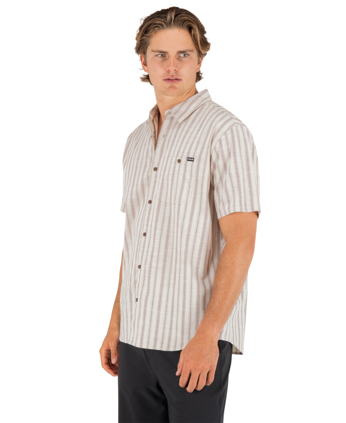 Hurley Men's Lido Stripe Short Sleeve Shirt