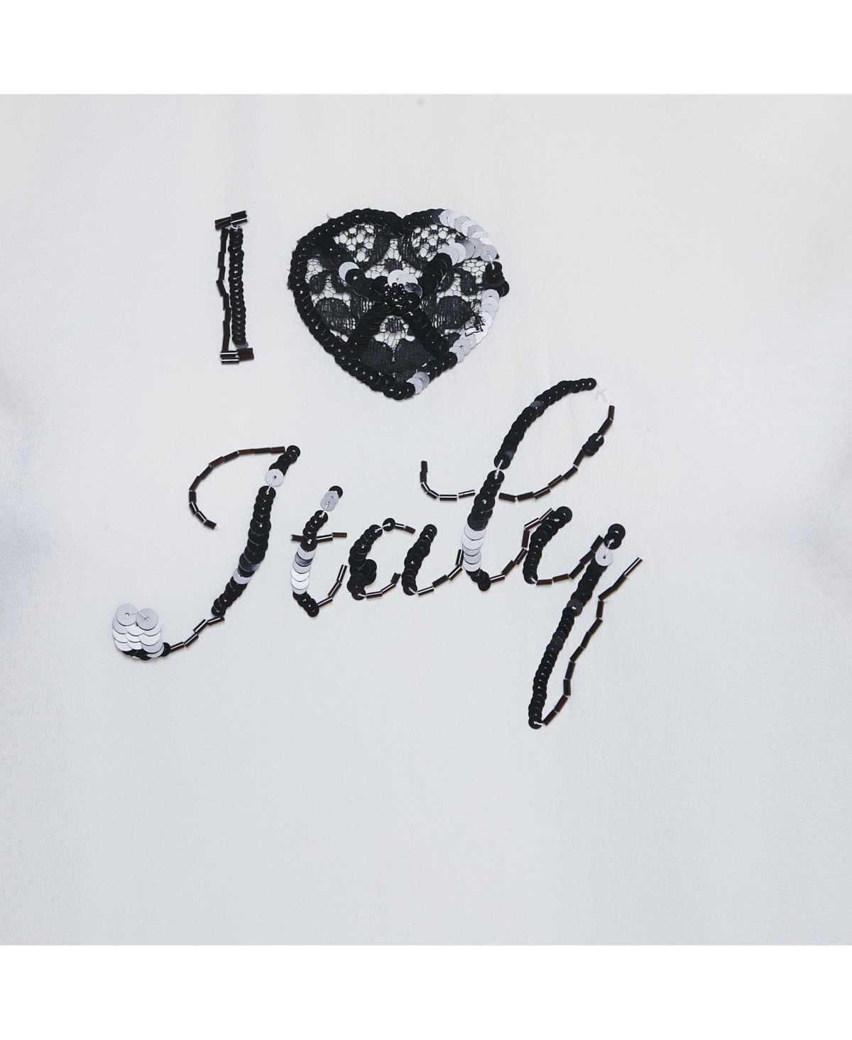 Pre-Owned Dolce & Gabbana Women's Cream I Love Italy Silk Top