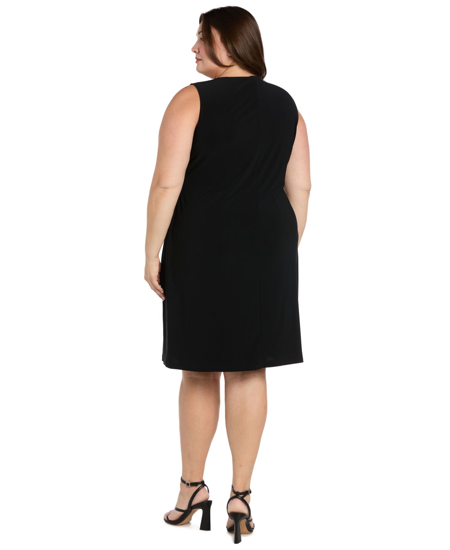 Petite Necklace Sheath Chiffon-Jacket Dress
