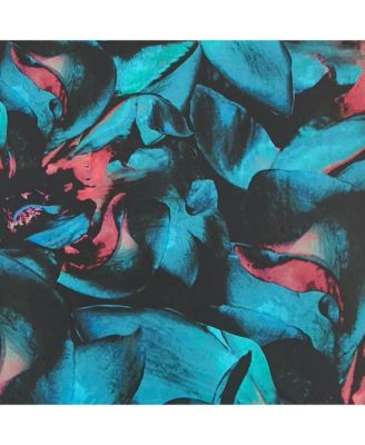 Women's Blue Printed Jersey Midi Dress