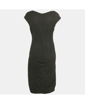 Women's Black Printed Jersey Midi Dress