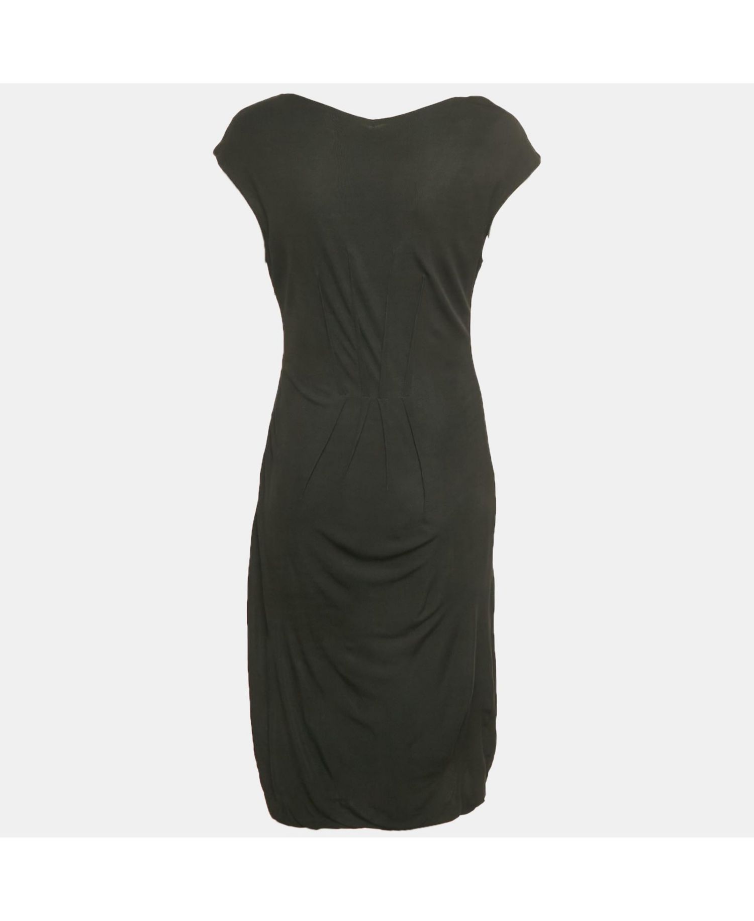Women's Black Printed Jersey Midi Dress