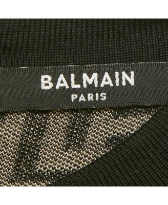 Women's Beige/black Monogram Knit Bodycon Dress