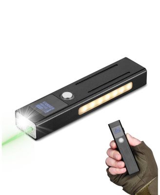 3-in-1 Rechargeable EDC Flat LED Flashlight, High Lumens, Green Beam, IPX4 Waterproof