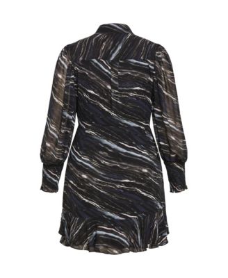 Women's Sheer Lover Print Dress