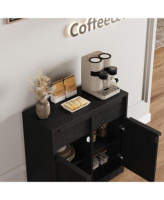 31.5" Sideboard Buffet Cabinet with 2 Drawers, Modern Coffee Bar Storage Cabinet