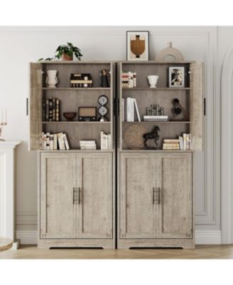 70" Tall Kitchen Pantry Cabinet with Doors and Adjustable Shelves, Freestanding Storage Cabinet, Grey
