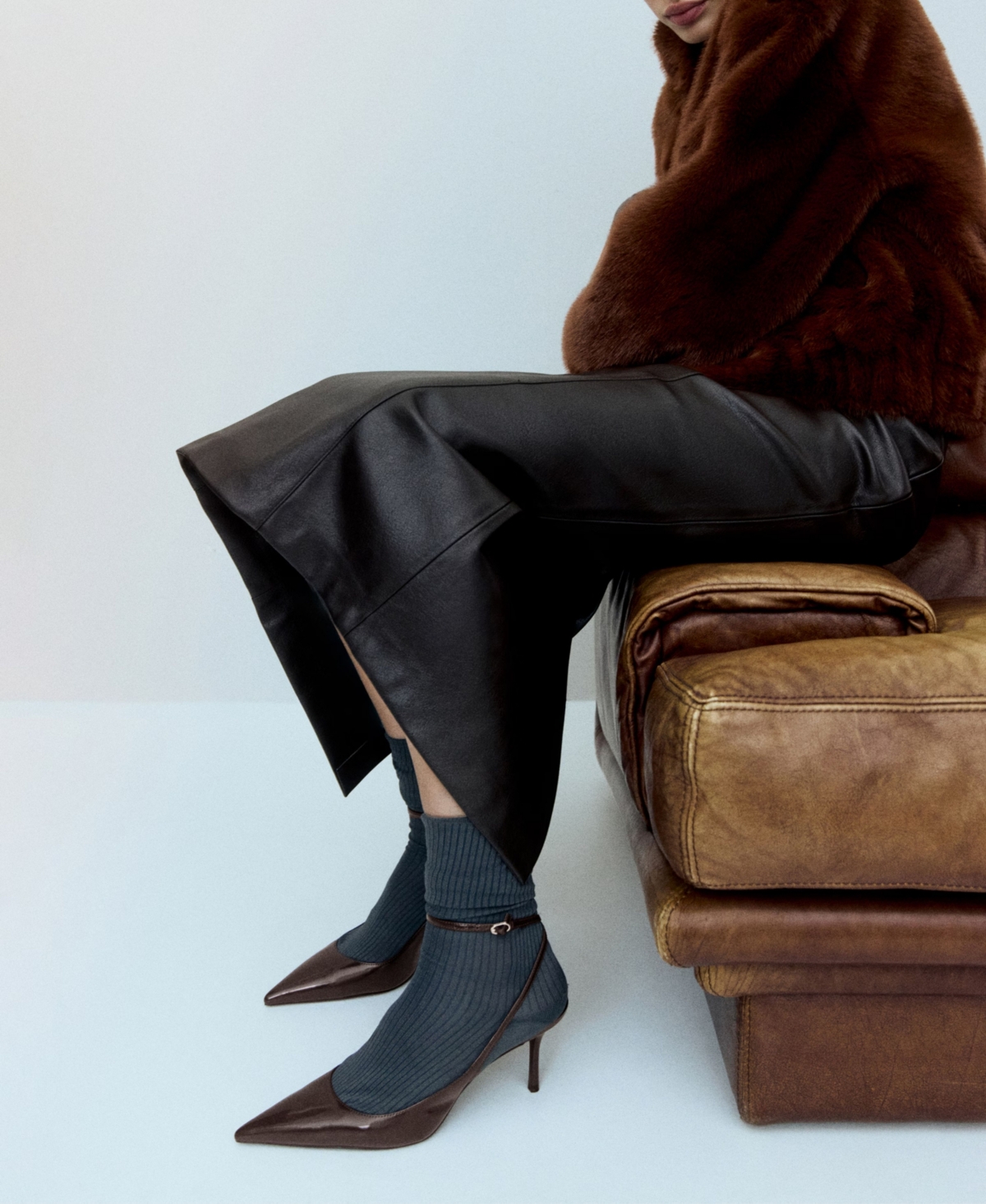 Mango Women's Ankle-Cuff Heel Shoes