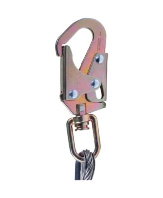 1/2" x 8' Steel Core Arborist Flipline, Tree Climbing Flip Line with Alloy Steel Snap Hook, Aluminum Carabiner, Tool Lanyard