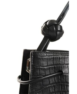 Embossed Leather Bowling Bag