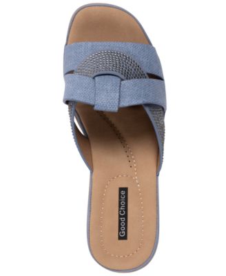 Women's Selva Embellished Round Toe Wedge Sandals