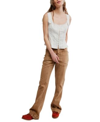 Women's Bridgette Corset Scoop Neck Solid Top