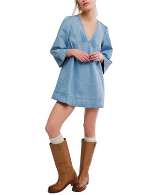 Women's Goldie Balloon-Sleeve V-Neck Dress