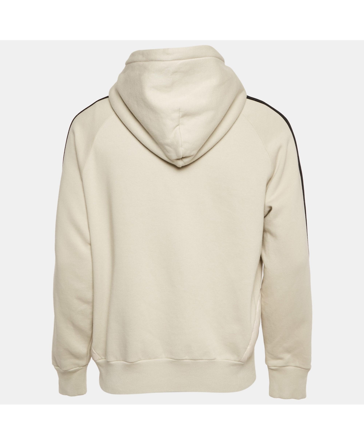 Pre-Owned Moncler Men's X Adidas Grey Cotton And Puffer Trim Hoodie