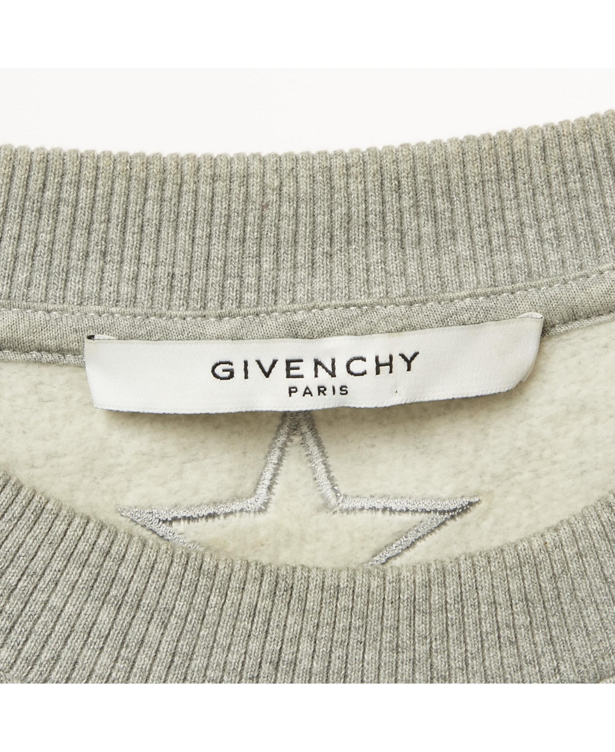 Pre-Owned Givenchy Men's Grey Star Embroidery Cotton Sweatshirt