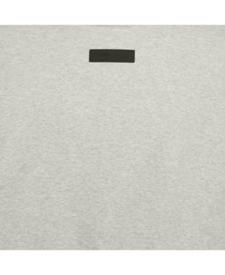 Men's Grey Logo Patch Cotton Hoodie