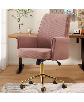 Mid-back office chair, striped fabric, ergonomic design