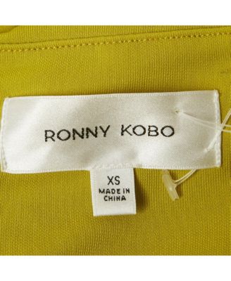 Women's Olive Green Jersey Halterneck Ruched Top