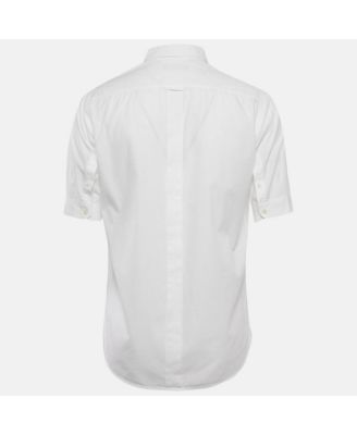Men's White Cotton Half Sleeve Shirt