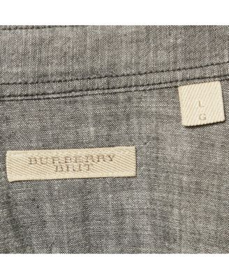 Men's Grey Chambray Long Sleeve Shirt